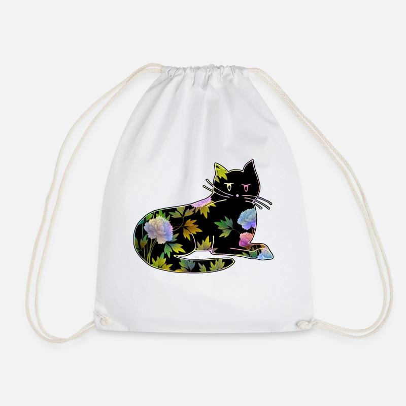 Katze - Turnbeutel - Weiß