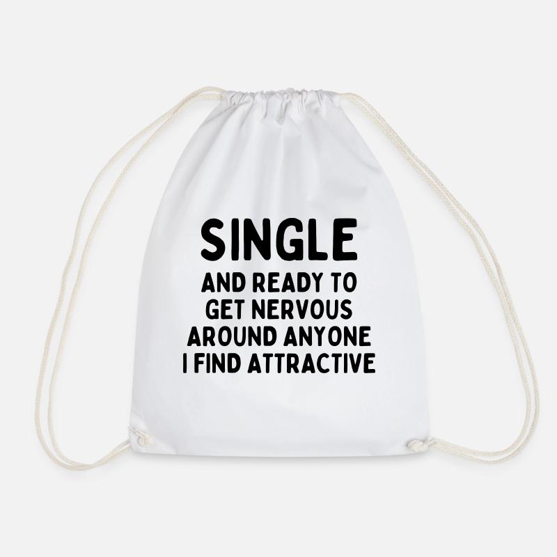 Single - Drawstring Bag - white