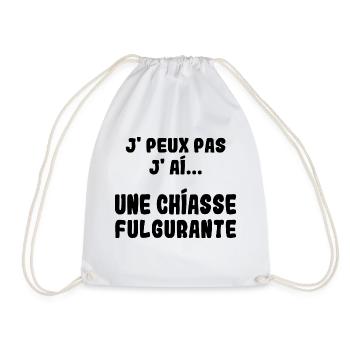 J'peux pas j'ai une Chiasse Fulgurante - Sac de sport léger - blanc - Devant
