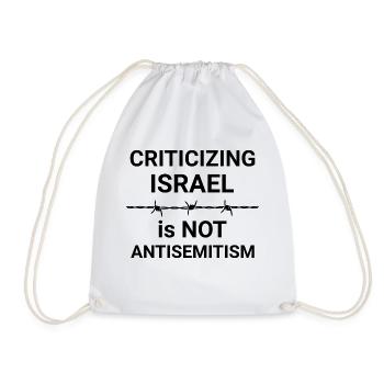 Critiquer Israël : pas de l’antisémitisme - Sac de sport léger - blanc - Devant