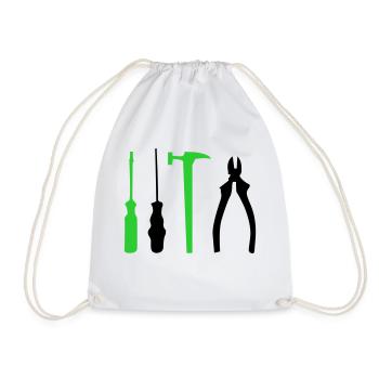 tool - Drawstring Bag - white - Front