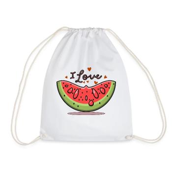 WASSERMELONE - Turnbeutel - Weiß - Vorne