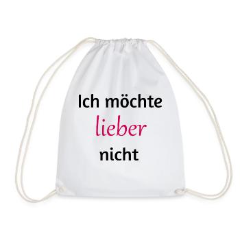 Je préfère ne pas - Sac de sport léger - blanc - Devant