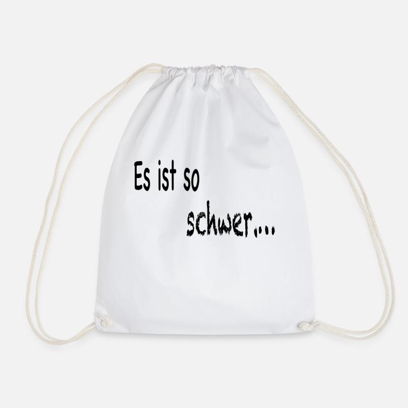 schwer - Turnbeutel - Weiß