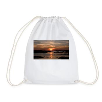 A Glorious Sunset Over Fidden Beach - Drawstring Bag - white - Front