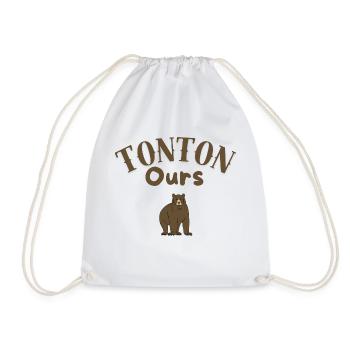 Tonton ours - Sac de sport léger - blanc - Devant