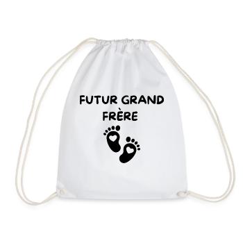 Futur grand frère - annonce futur grand frère - Sac de sport léger - blanc - Devant