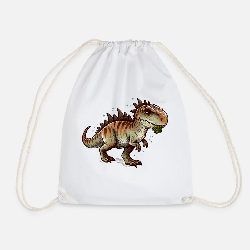 T-Rex Dinosaurier - Turnbeutel - Weiß
