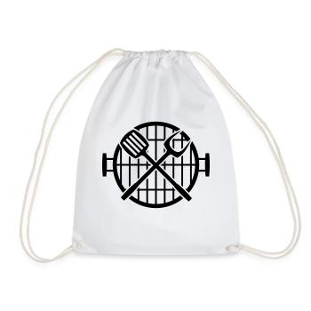 grill - Drawstring Bag - white - Front