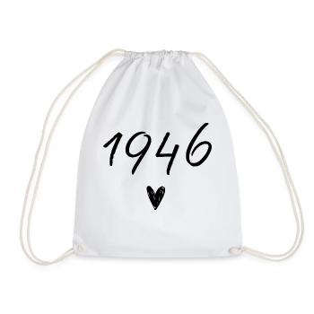 1946 Herzgeburtstag - Turnbeutel - Weiß - Vorne