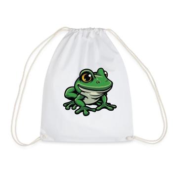 frosch - Turnbeutel - Weiß - Vorne