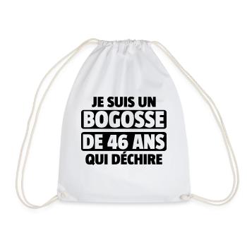 homme de 46 ans / cadeau 46 ans / t-shirt 46 ans - Sac de sport léger - blanc - Devant