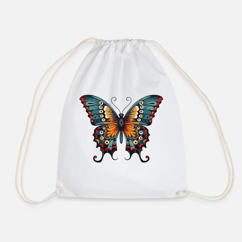 Schmetterling - Turnbeutel - Weiß