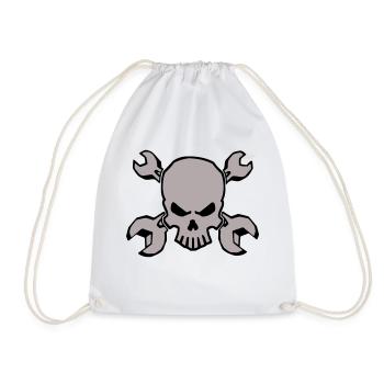 TOOLSKULL - 2C - Drawstring Bag - white - Front