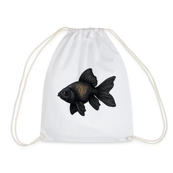 Poisson rouge noir - Sac de sport léger - blanc - Devant