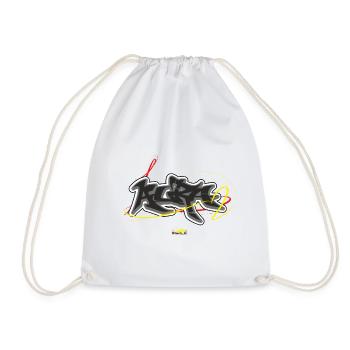 Aura Graffiti - Drawstring Bag - white - Front
