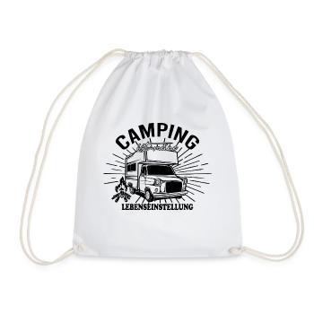 Camping camping-car caravane dicton amusant - Sac de sport léger - blanc - Devant