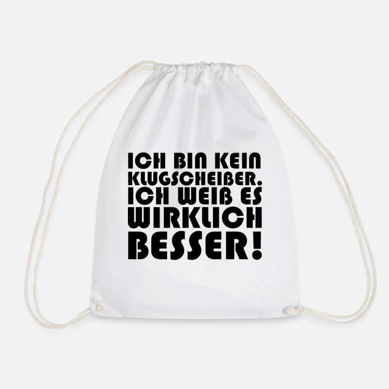 Lustiger Spruch Bild Witzig Humor Geschenkidee - Turnbeutel - Weiß