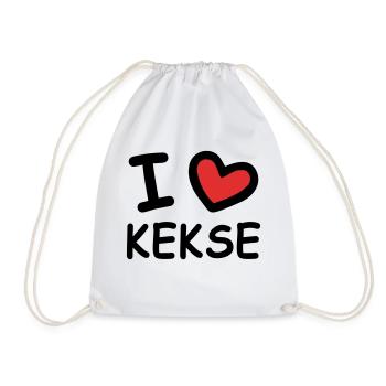 I Love Cookies - Drawstring Bag - white - Front