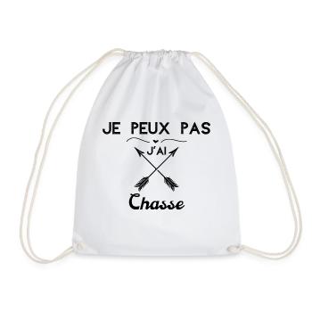 Je Peux Pas J'ai Chasse - Sac de sport léger - blanc - Devant