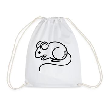 Mouse - Drawstring Bag - white - Front