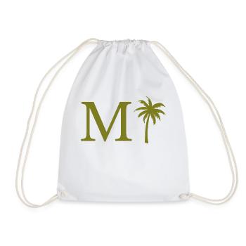 Lettre m vert Palm - Sac de sport léger - blanc - Devant