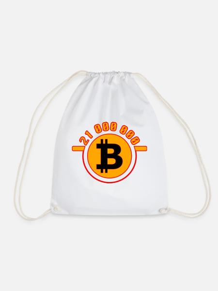 Bitcoin B 21.000.000 - Turnbeutel - Weiß