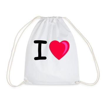 Je cœur - Sac de sport léger - blanc - Devant