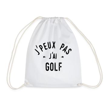 I can't I have golf - Drawstring Bag - white - Front