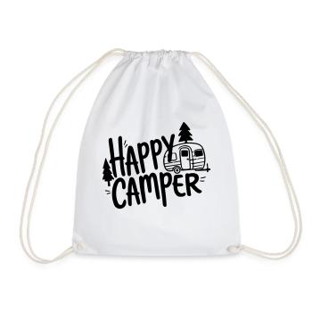 campeur heureux - Sac de sport léger - blanc - Devant