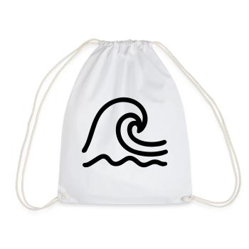 Sea - Drawstring Bag - white - Front
