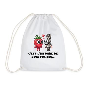 pareil pour "C'est l'histoire de deux fraises" - Sac de sport léger - blanc - Devant