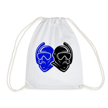 Diver icon - Drawstring Bag - white - Front