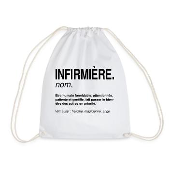 Infirmière Définition Héroïne du Quotidien - Sac de sport léger - blanc - Devant