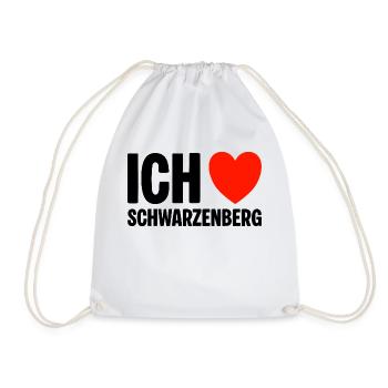 Schwarzenberg Ich liebe meine Stadt - Turnbeutel - Weiß - Vorne