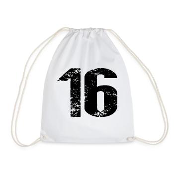 Maillot à 16 numéros - Sac de sport léger - blanc - Devant
