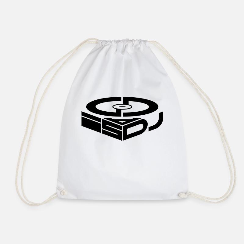 god is a dj - Drawstring Bag - white