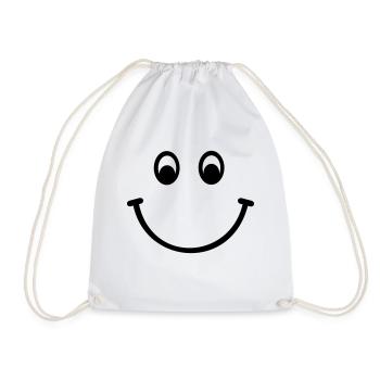 Smiley - Turnbeutel - Weiß - Vorne