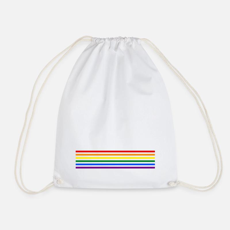 Rainbow Stripes - Turnbeutel - Weiß