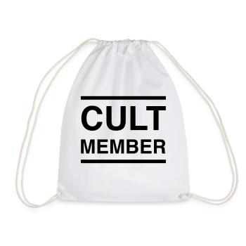 Cult Member - Drawstring Bag - white - Front