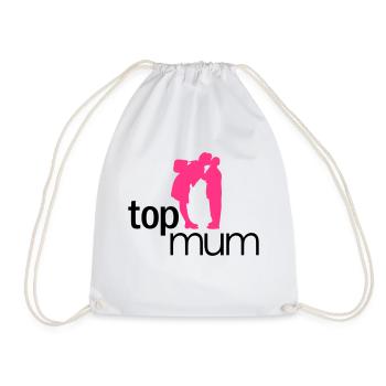 Top Mum - mothers day, muttertag - Turnbeutel - Weiß - Vorne