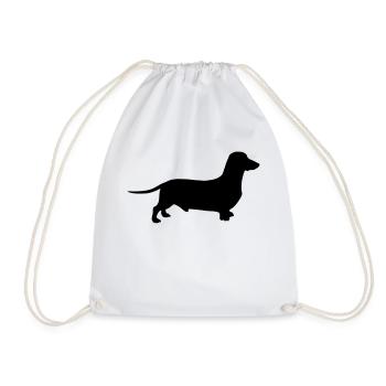 dog - Drawstring Bag - white - Front