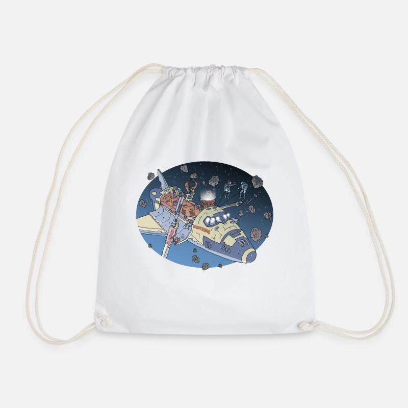 Space Adventure - Drawstring Bag - white