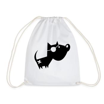 woof! - Drawstring Bag - white - Front