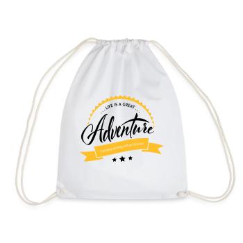 La vie est une grande aventure - Sac de sport léger - blanc - Devant