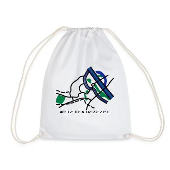 carte de la ville de Vienne Vienne - Sac de sport léger - blanc - Devant