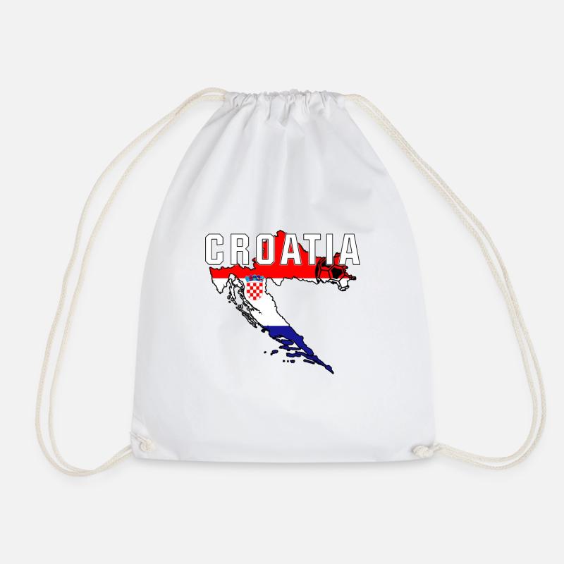 Croatia - Fanshirt - Drawstring Bag - white