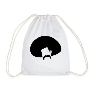 chapeau mexicain moustache mustache5 - Sac de sport léger - blanc - Devant