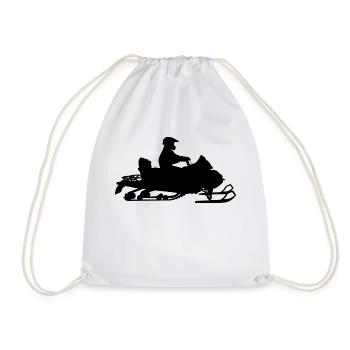 Snowmobile snowmobile snowmobile - Drawstring Bag - white - Front