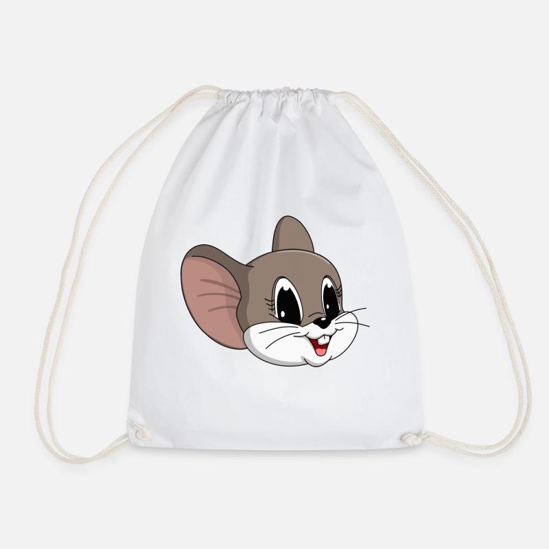 lorey.w "kleine Maus", Mädchen - Turnbeutel - Weiß
